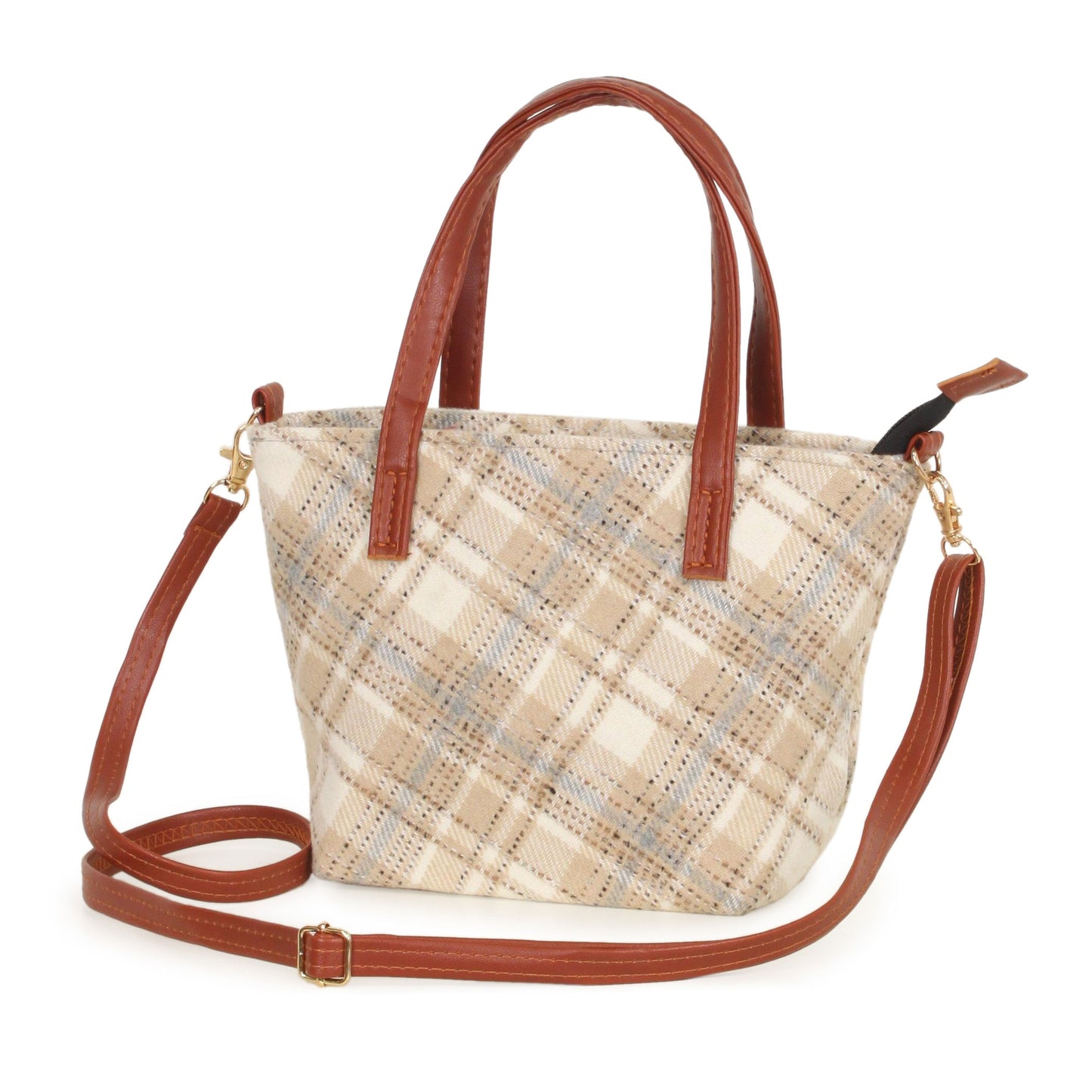 PLAID PRINT CROSSBODY BAG