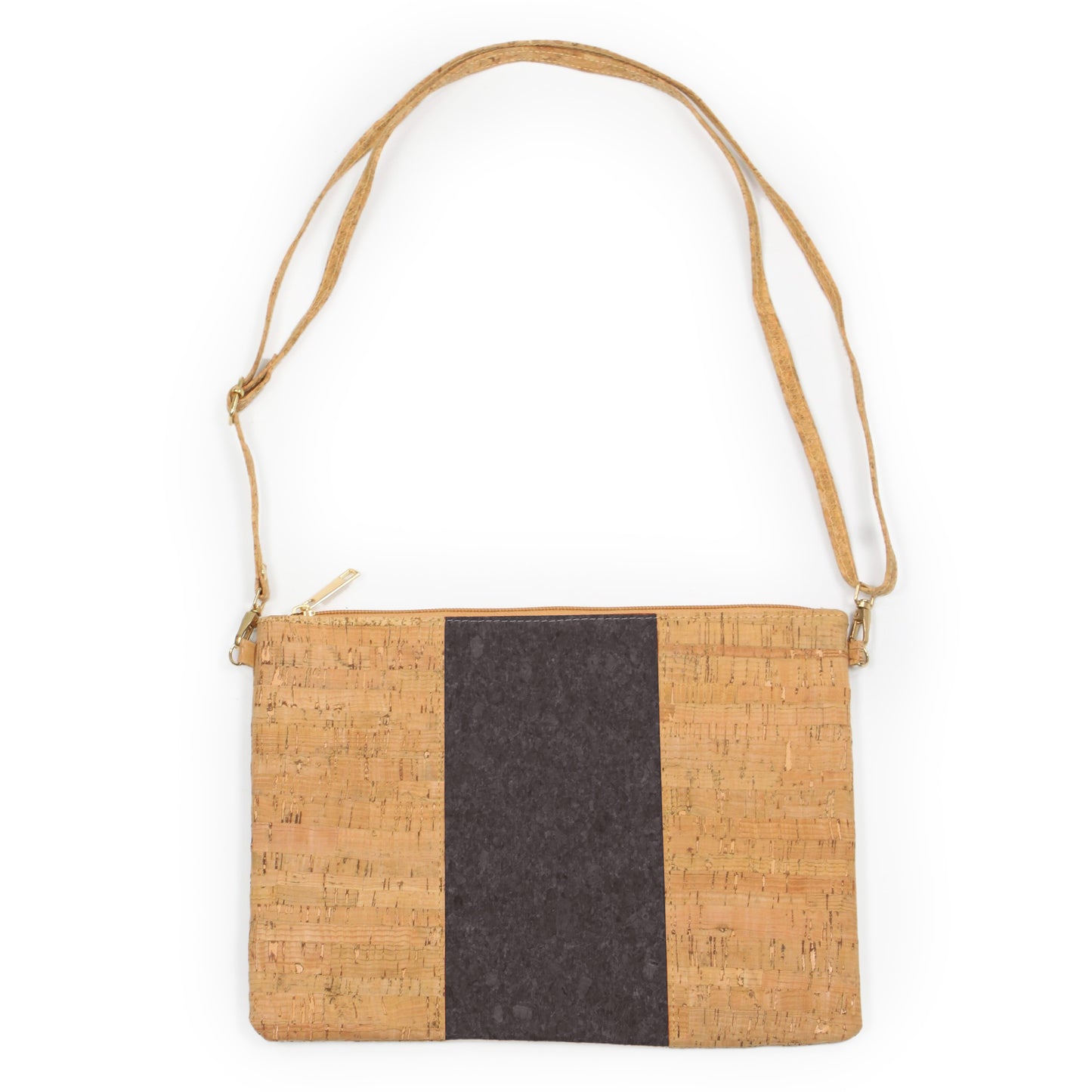 COLOR BLOCK CORK CROSSBODY BAG