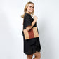 COLOR BLOCK CORK CROSSBODY BAG