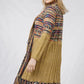 ETHNIC PATTERN KNIT CARDIGAN W/FRINGE