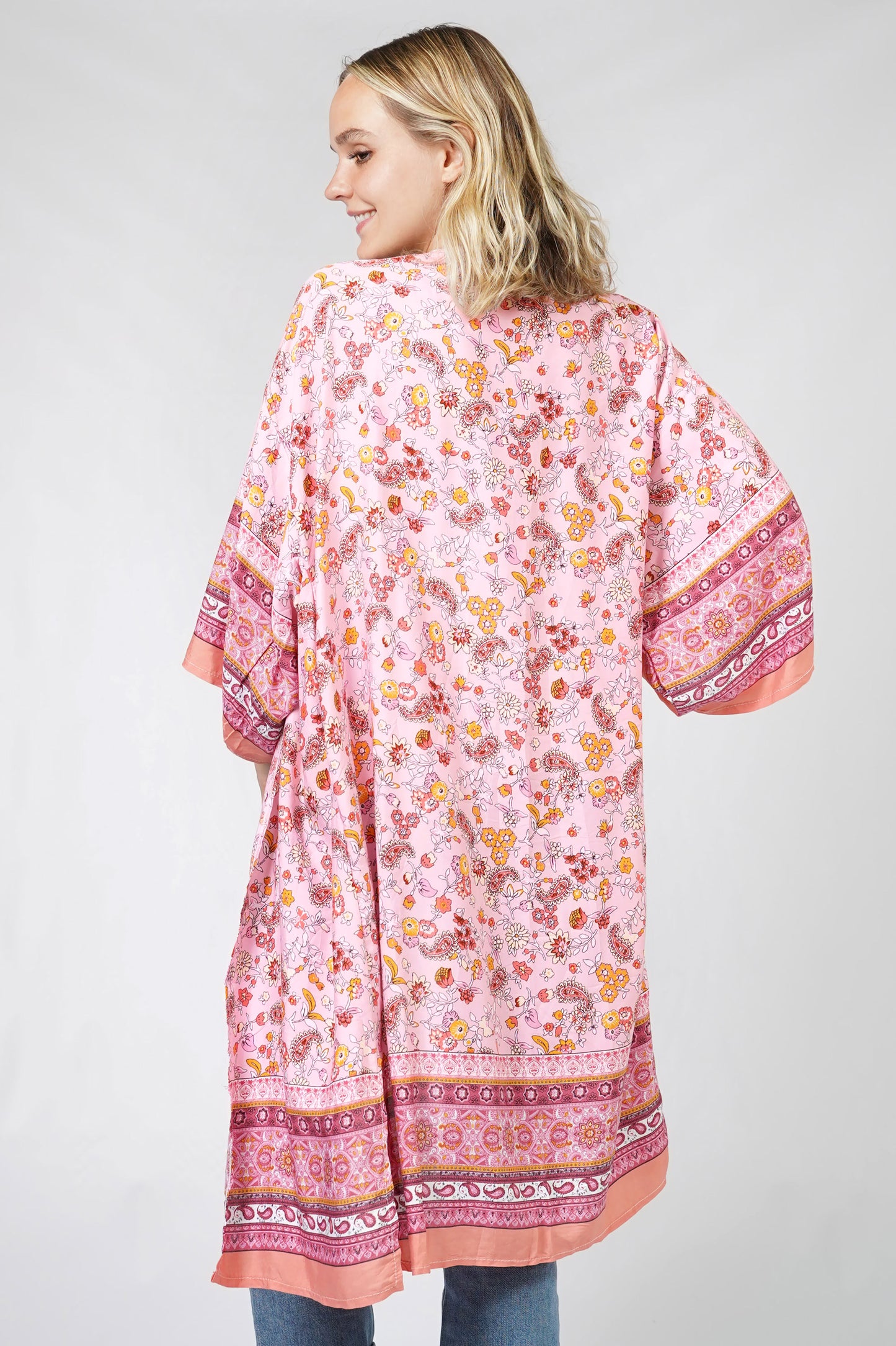 FLORAL PRINT KIMONO