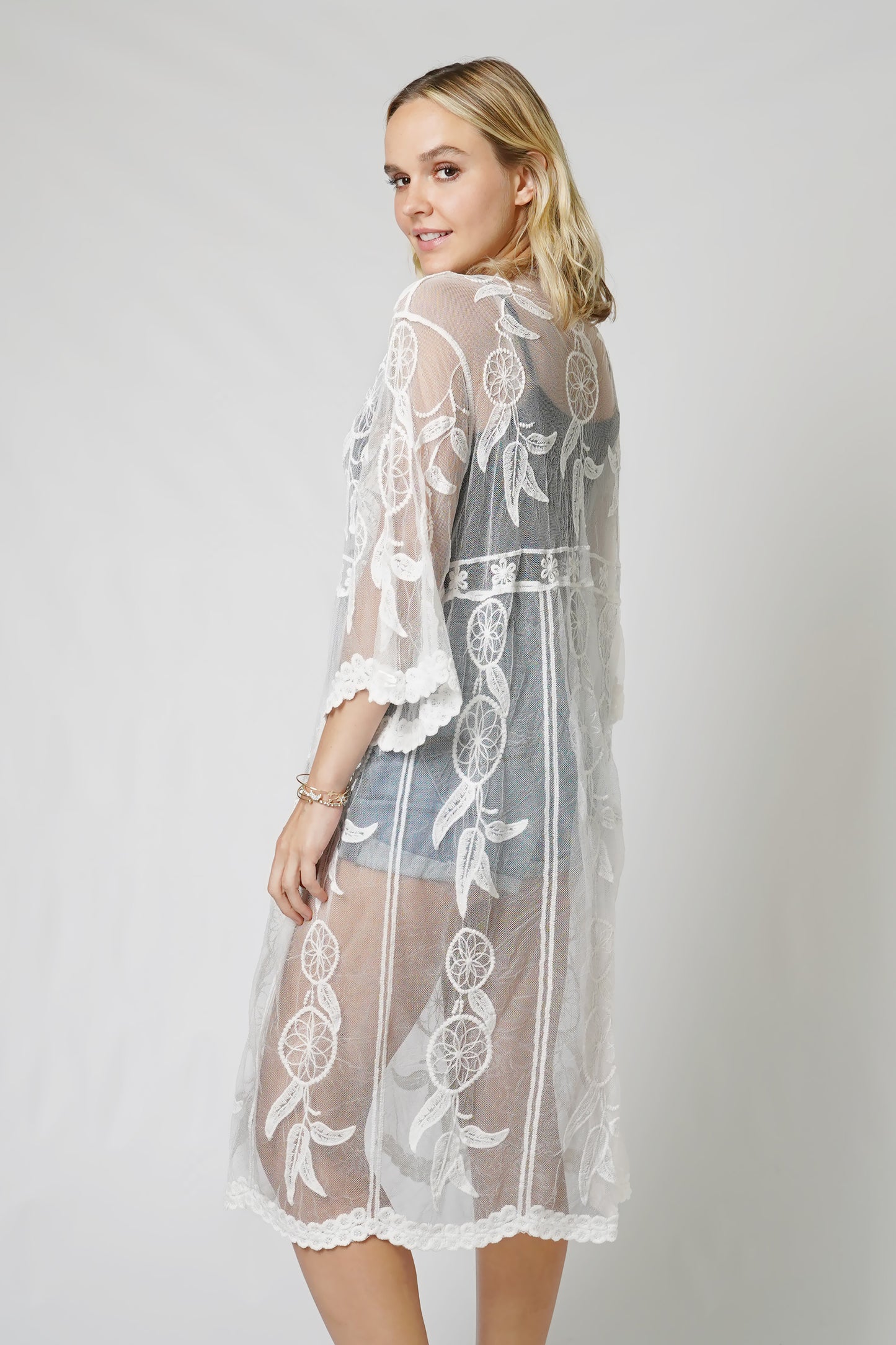 DREAM CATCHER LACE LONG KIMONO