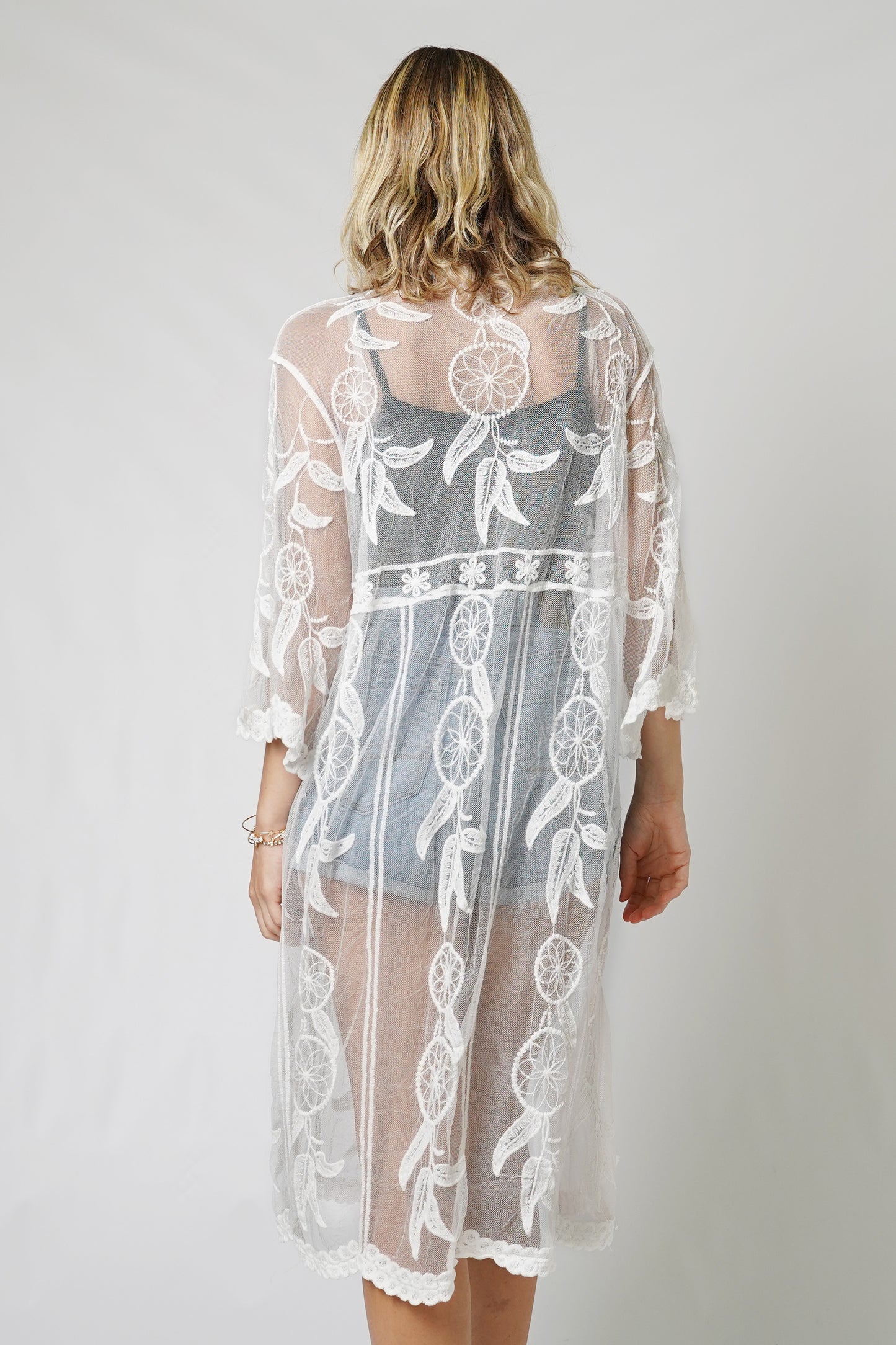 DREAM CATCHER LACE LONG KIMONO