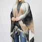 LACE TEXTURE OMBRE CAPE W/FRINGE