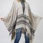 AZTEC PATTERN CAPE W/FRINGE