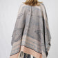 AZTEC PATTERN CAPE W/FRINGE