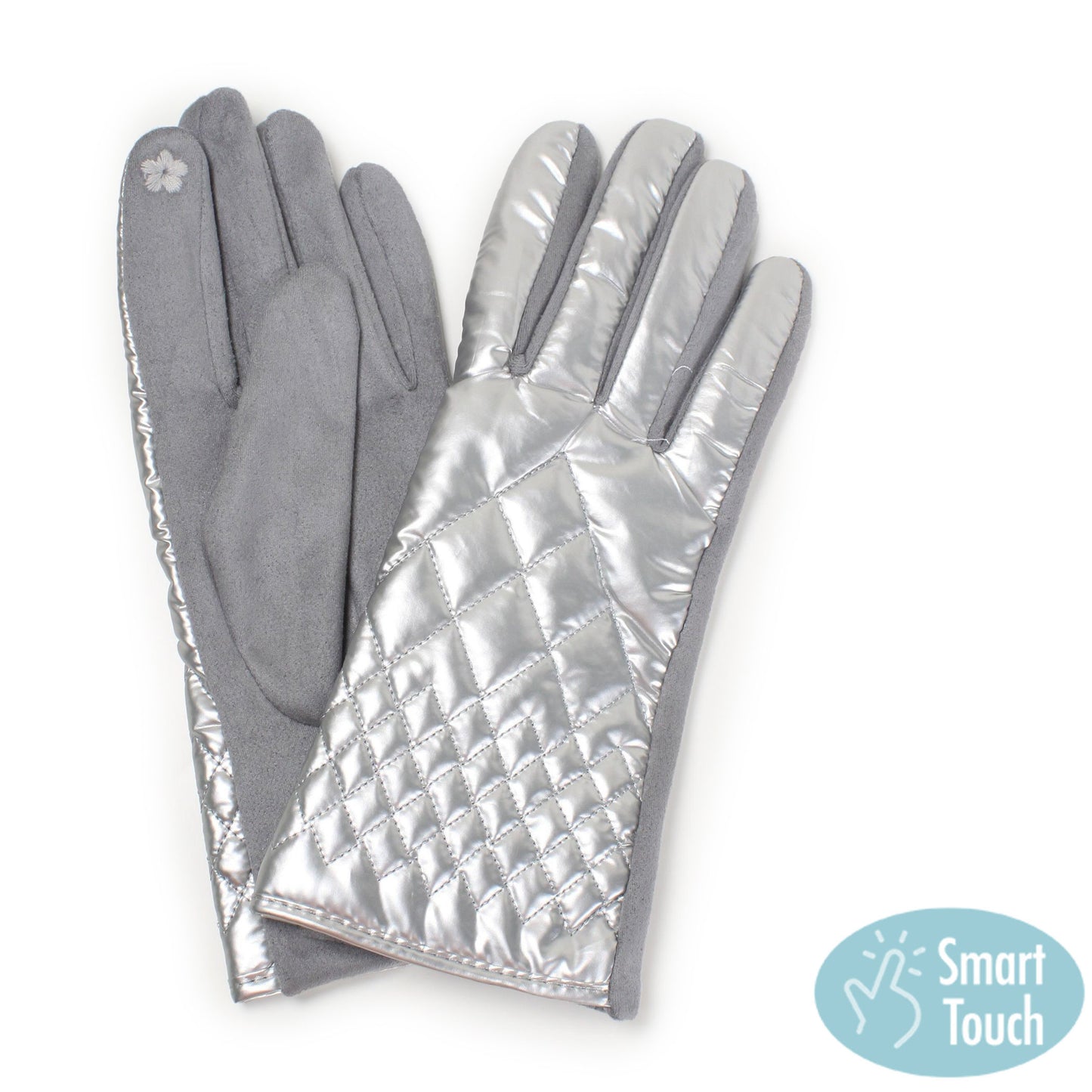 QUILTED METALLIC GLOVES