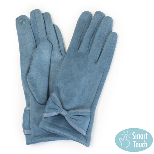 RIBBON SUEDE FEEL GLOVES