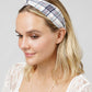 PLAID PRINT TWISTED HEADBAND