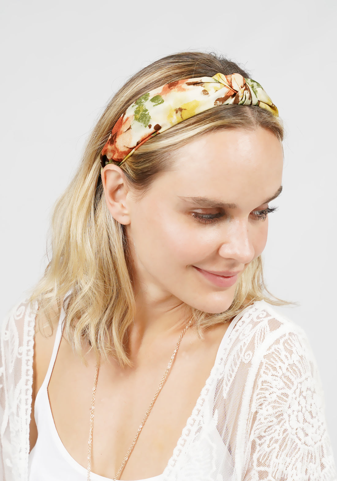 FLORAL PRINT KNOTTED HEADBAND