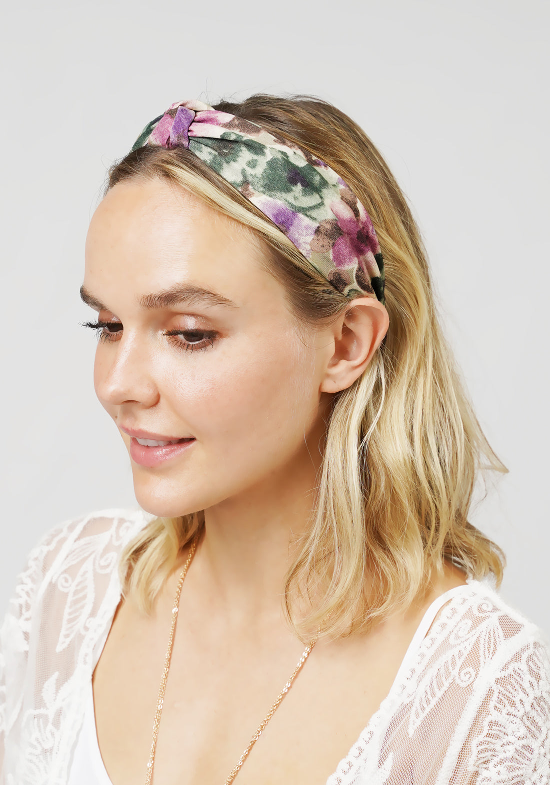 FLORAL PRINT KNOTTED HEADBAND