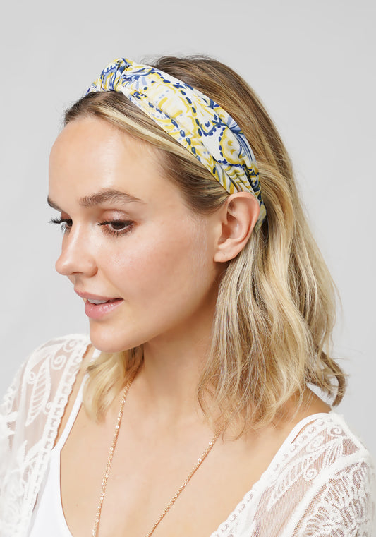 FLORAL PRINT KNOTTED HEADBAND