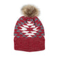 WESTERN KNIT BEANIE W/POMPOM