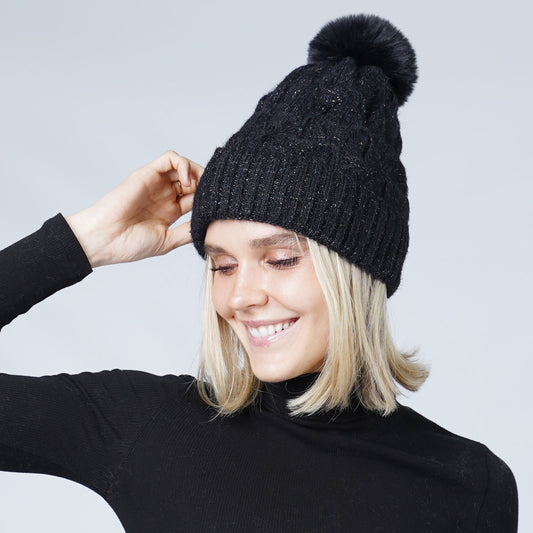 MULTI COLOR LUREX KNIT BEANIE