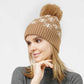 SNOWFLAKE KNIT POMPOM BEANIE