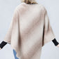 OMBRE & STRIPE FAUX FUR PONCHO