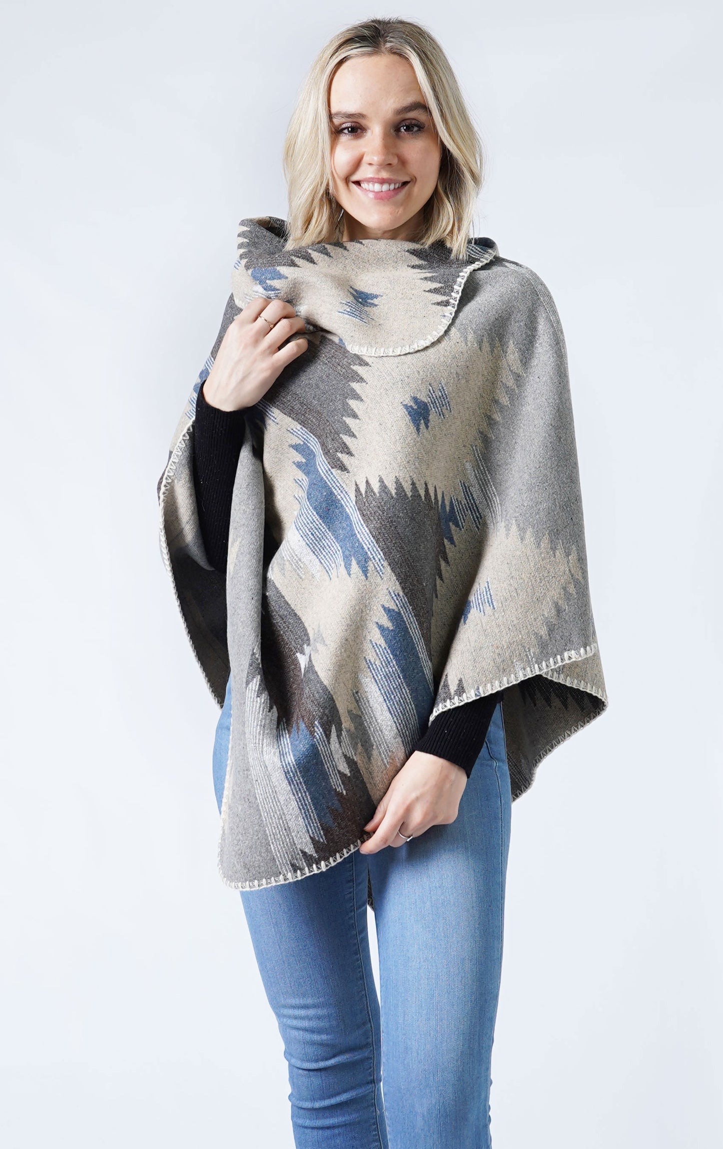 WESTERN PATTERN PONCHO