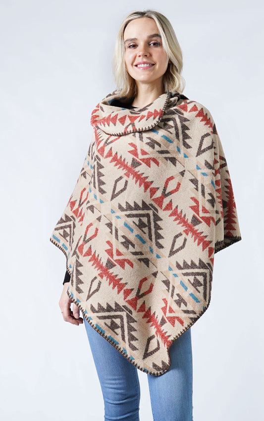 WESTERN PATTERN PONCHO