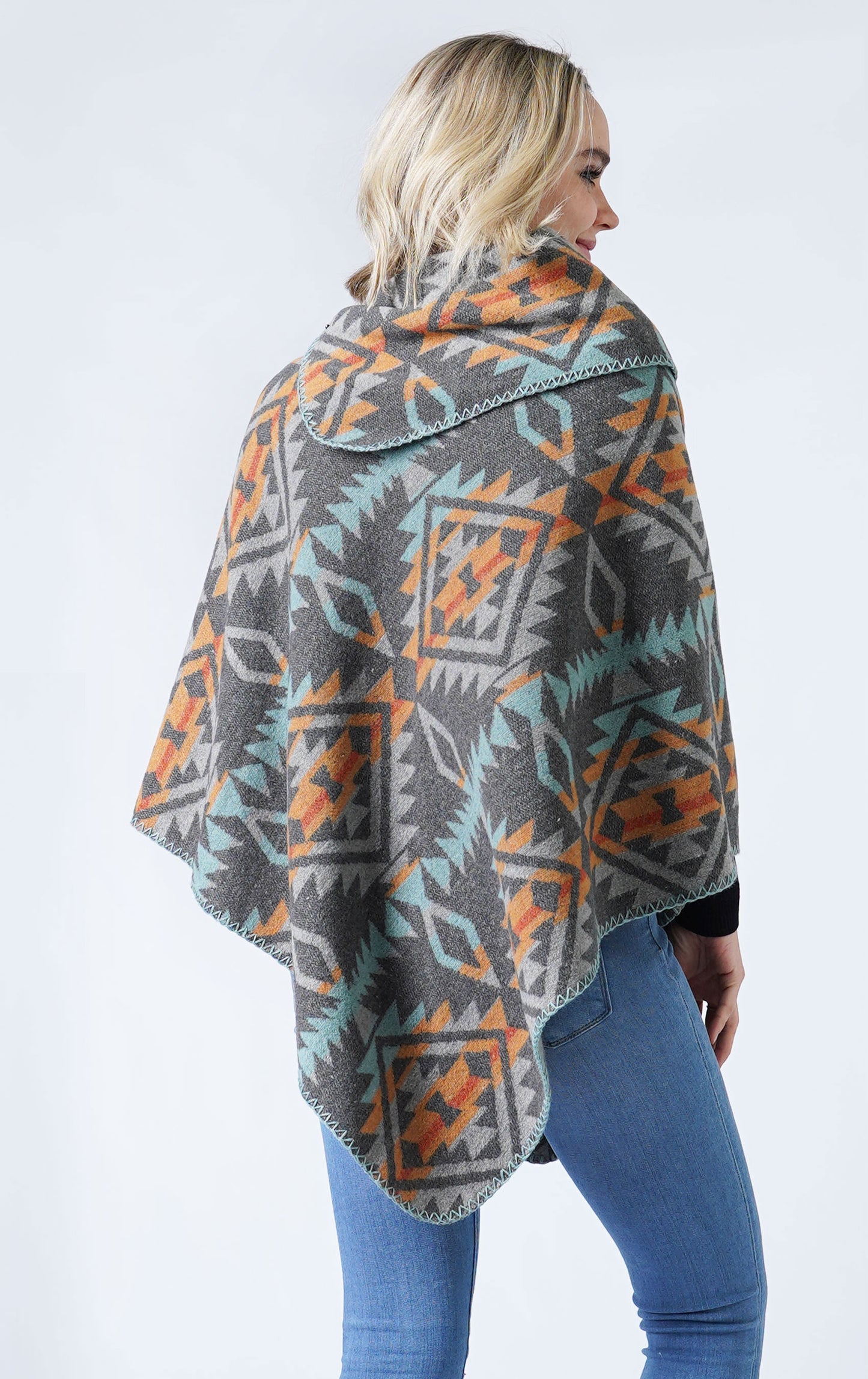 WESTERN PATTERN PONCHO