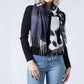 COW PRINT MULTI WEAR SCARF/PONCHO WITH FRINGE