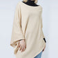 TEXTURED JERSEY PONCHO