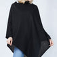 TEXTURED JERSEY PONCHO