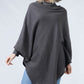 TEXTURED JERSEY PONCHO