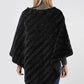 WAVE TEXTURE FAUX FUR PONCHO