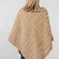 WAVE TEXTURE FAUX FUR PONCHO