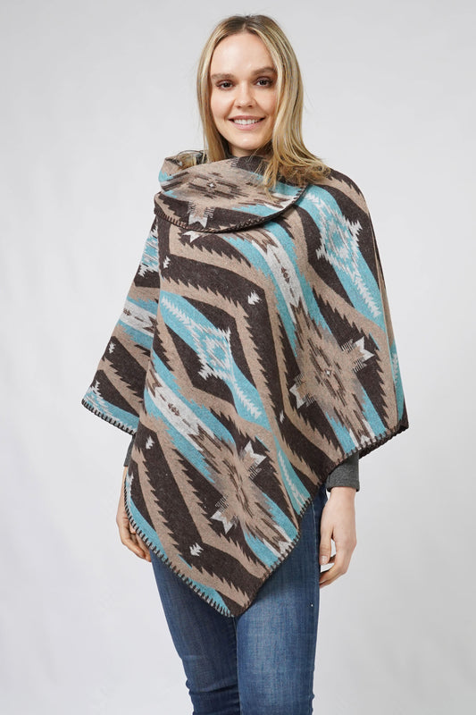 AZTEC PATTERN PONCHO