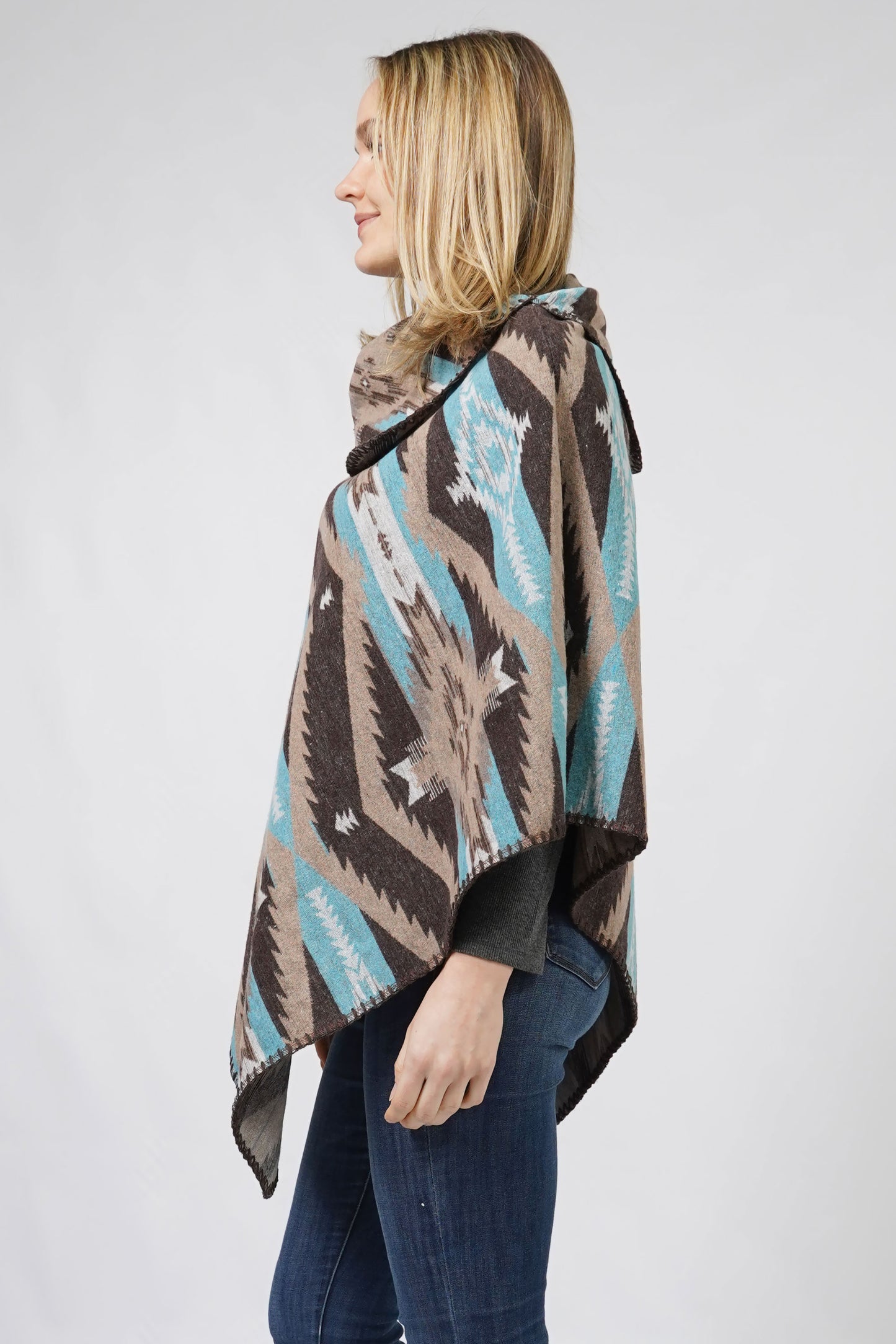 AZTEC PATTERN PONCHO