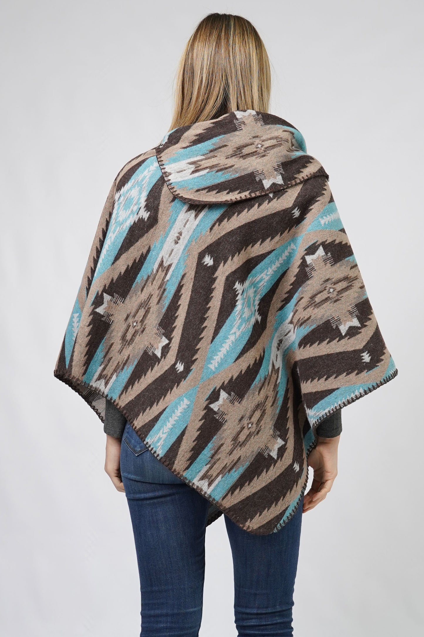 AZTEC PATTERN PONCHO