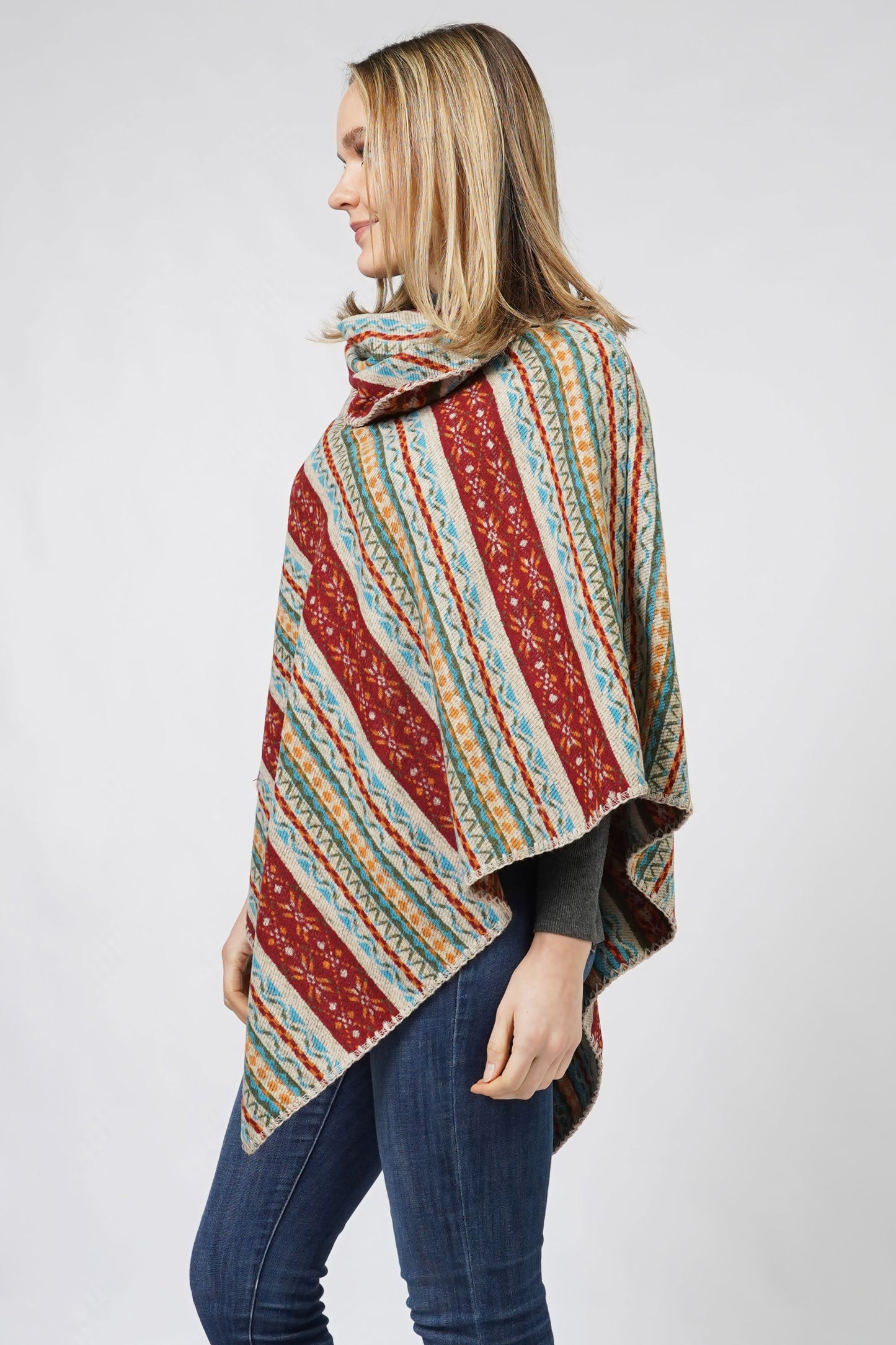 ETHNIC PATTERN PONCHO