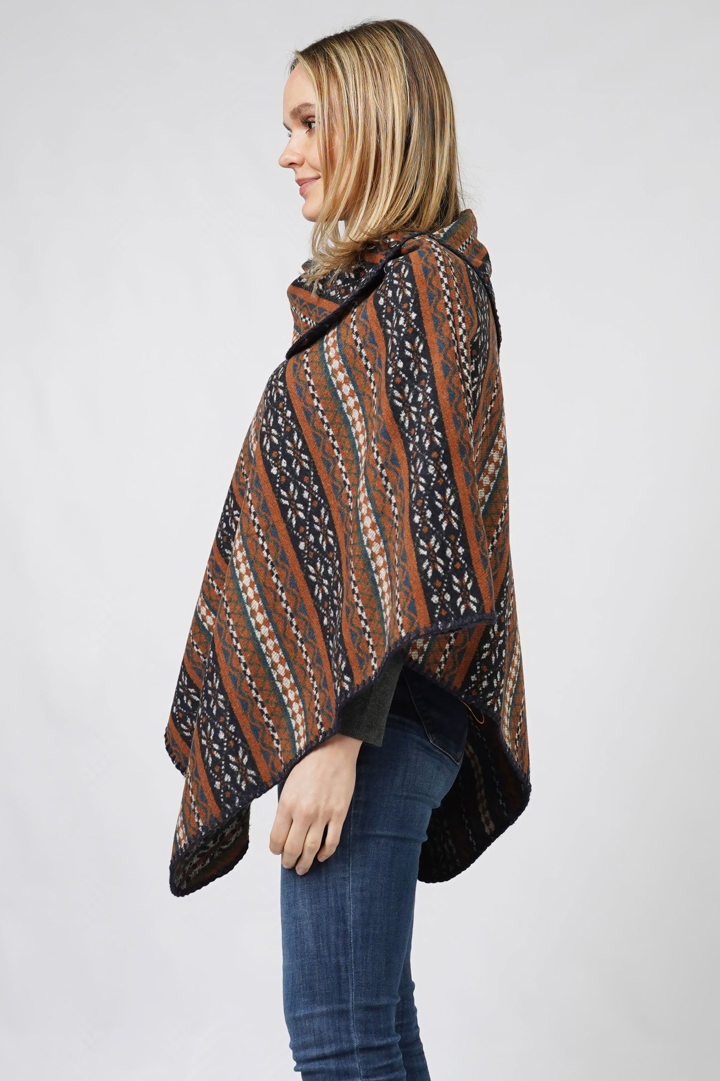 ETHNIC PATTERN PONCHO