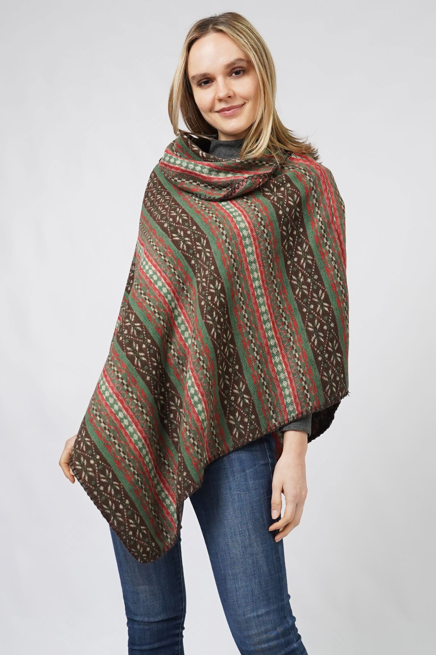 ETHNIC PATTERN PONCHO