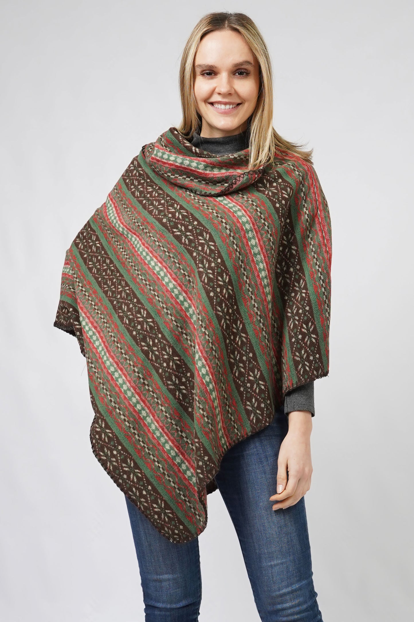 ETHNIC PATTERN PONCHO