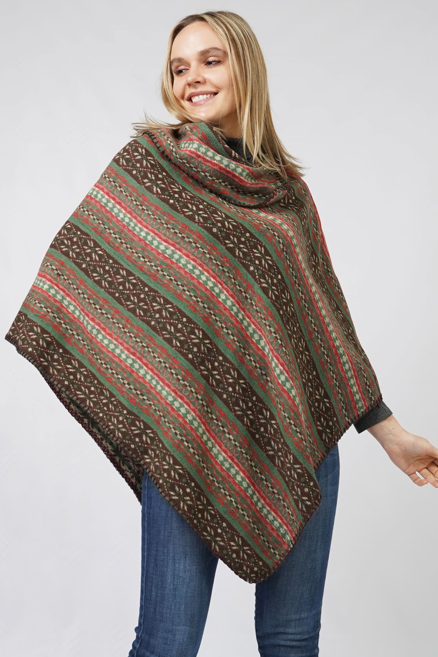 ETHNIC PATTERN PONCHO