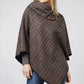 PLAID+COCONUT BUTTON PONCHO