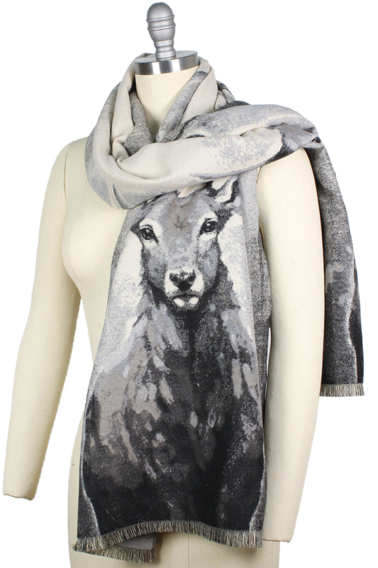 DEER PASHMINA SHAWL SCARF