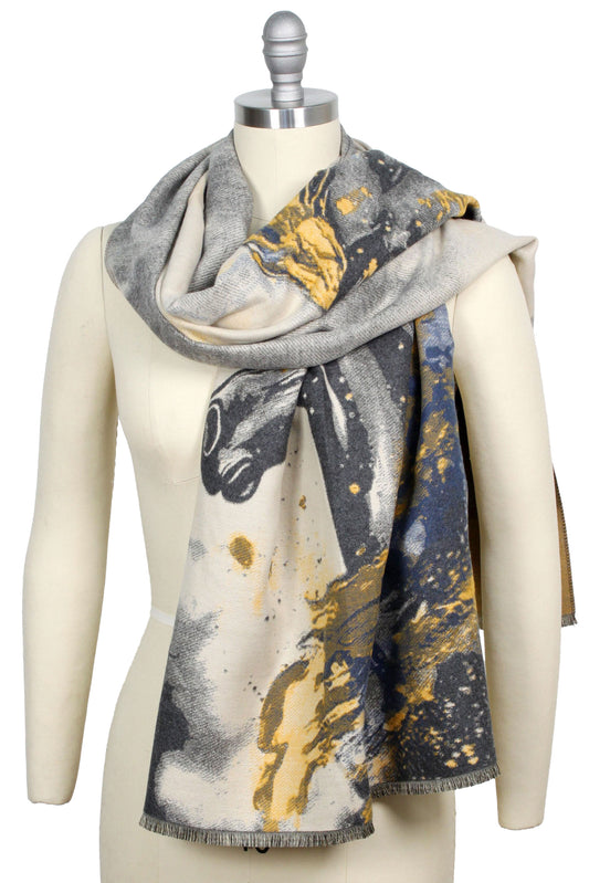 HORSE PASHMINA SHAWL SCARF