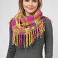 PLAID INFINITY SCARF W/FRINGE