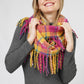 PLAID INFINITY SCARF W/FRINGE