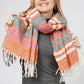 MULTI COLOR STRIPE OBLONG SCARF W/FRINGE