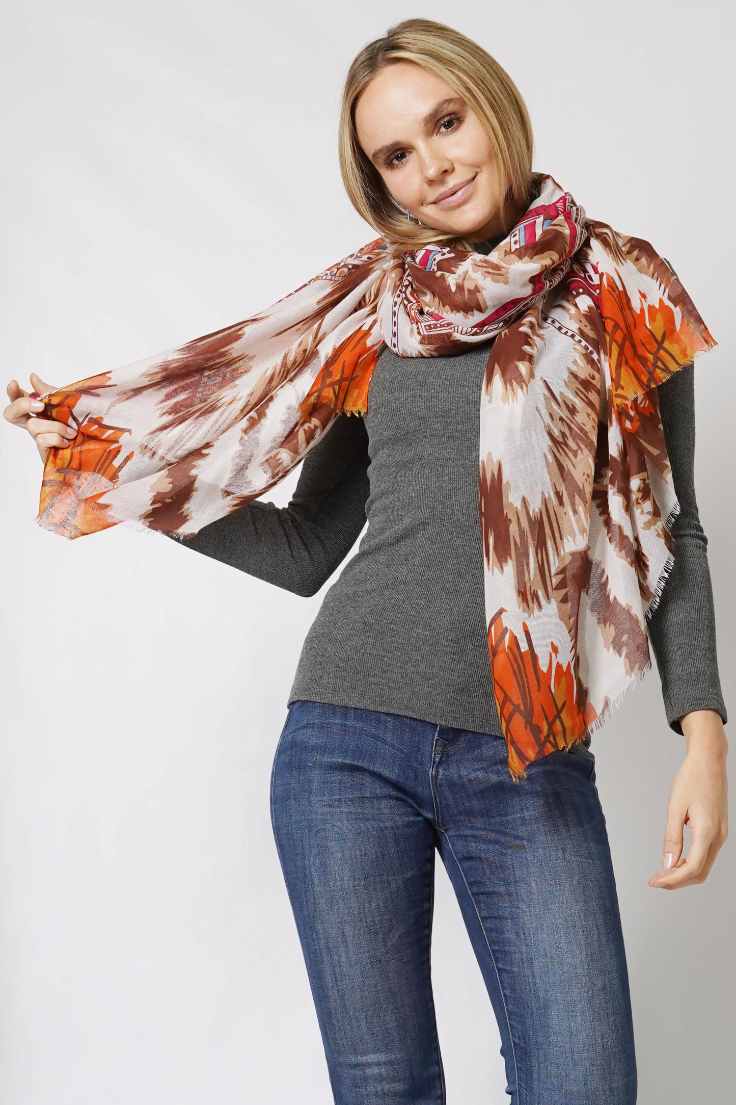 ETHNIC PRINT OBLONG SCARF