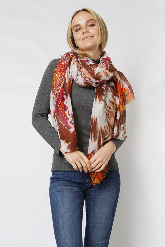 ETHNIC PRINT OBLONG SCARF