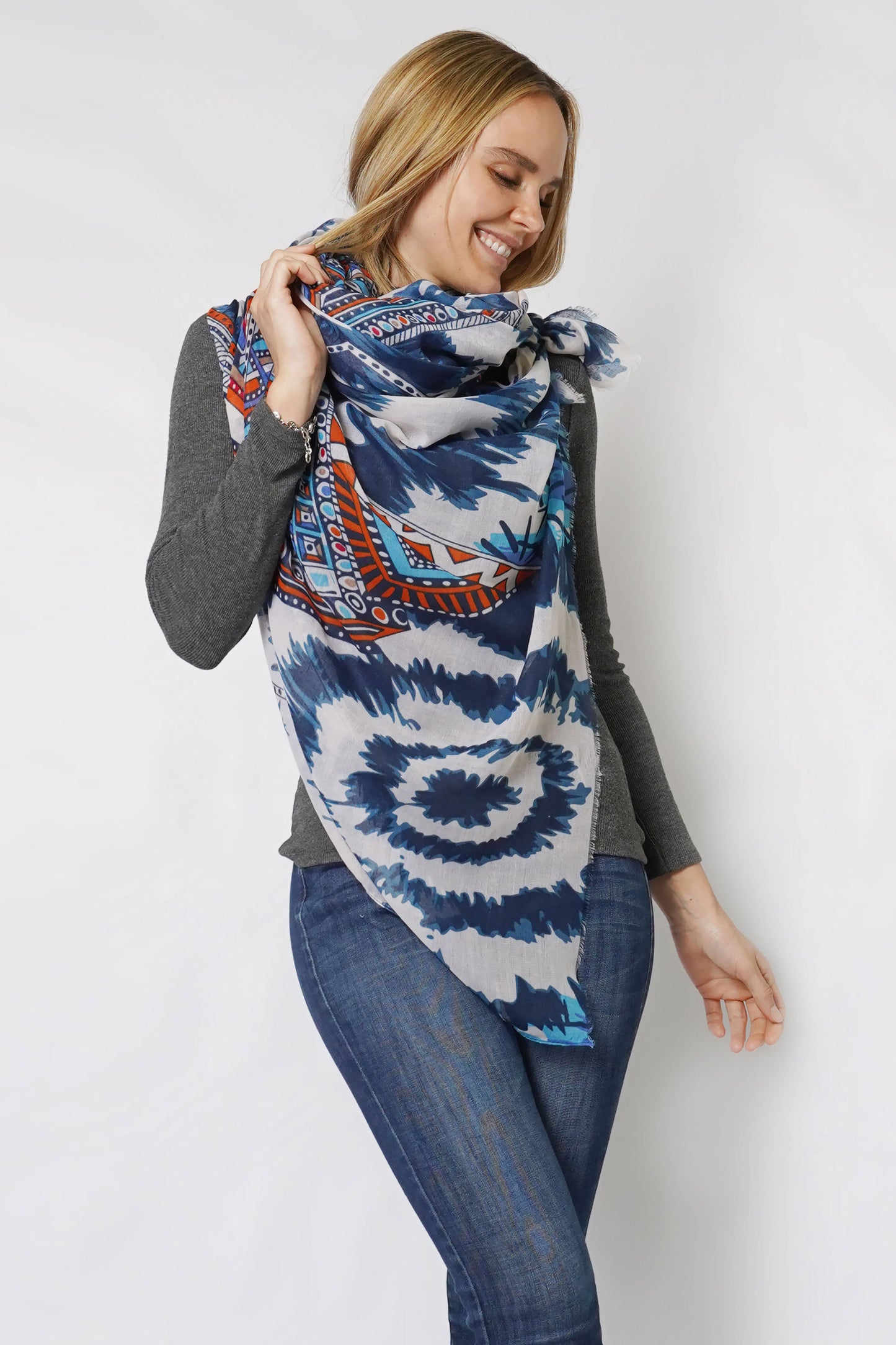 ETHNIC PRINT OBLONG SCARF