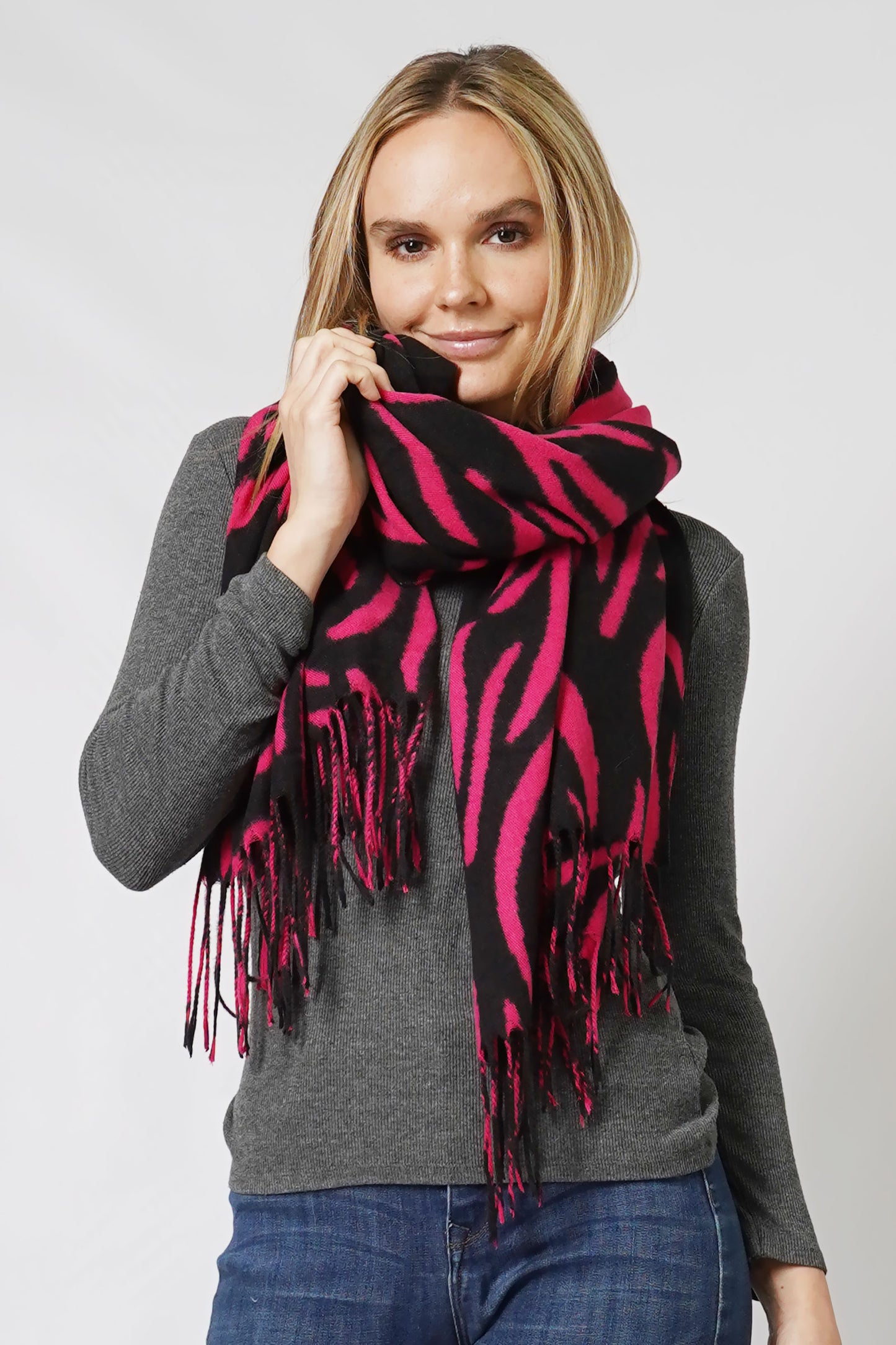 ANIMAL PRINT SOFT OBLONG SCARF