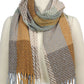 PLAID OBLONG SCARF/SHAWL WITH FRINGE