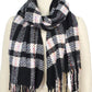 PLAID OBLONG SCARF/SHAWL W/TASSEL