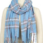 PLAID OBLONG SCARF/SHAWL W/TASSEL